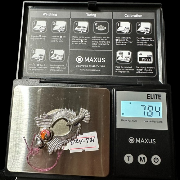 Sterling Silver Eagle Spiny Oyster Pendant - Picture 6 of 8